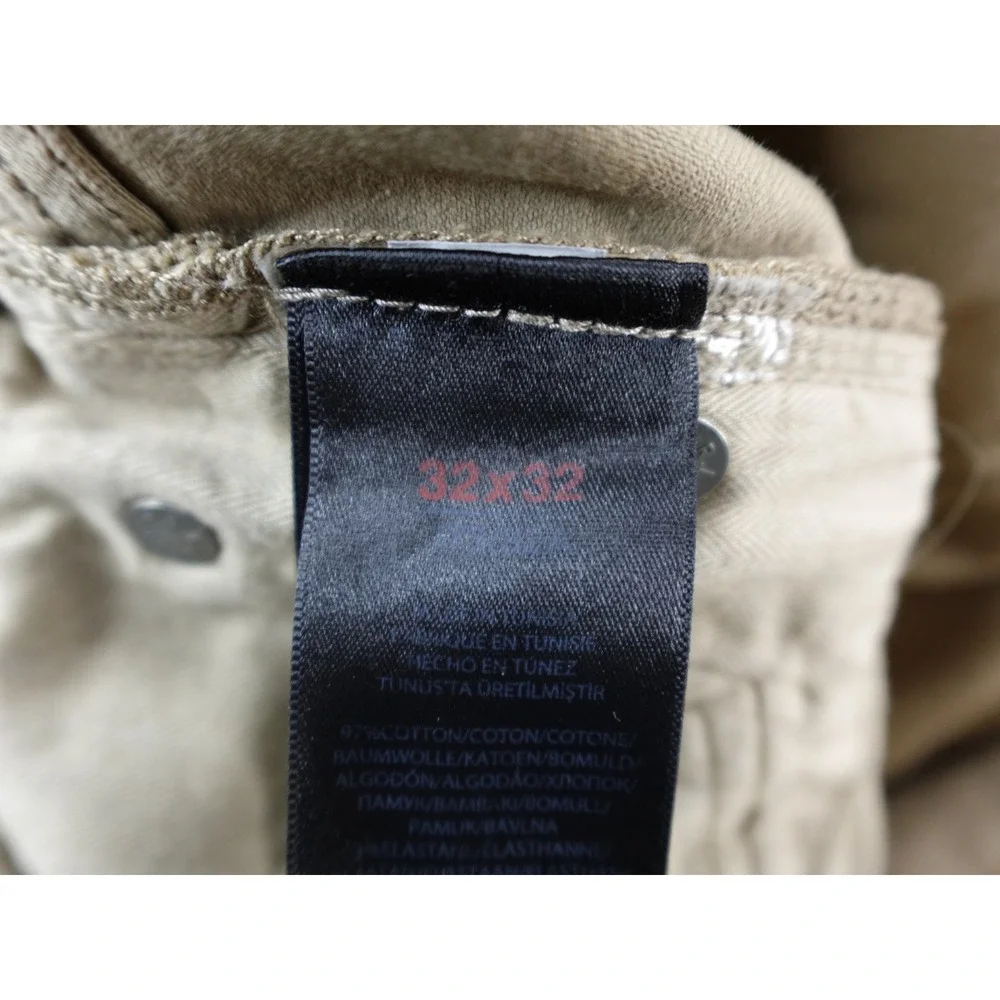 Polo Ralph Lauren Men Khaki Chinos Pants Straight Fit‎ Casual Stretch Size 32 32